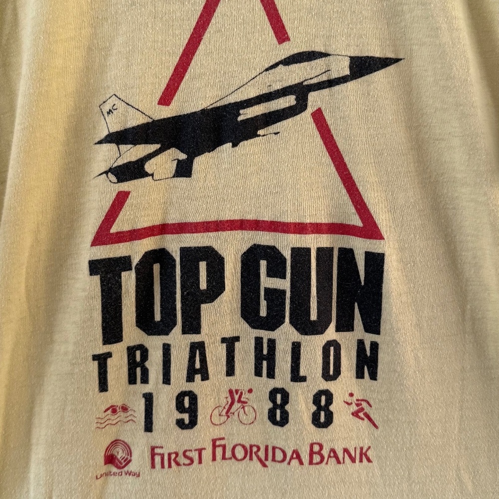 Vintage 1988 Top Gun Triathlon T-shirt